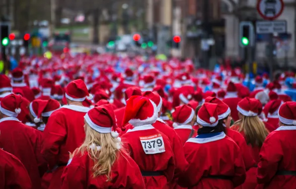 Run, Liverpool santa dash, Sea of Santas