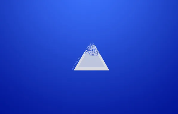Картинка белый, пустота, синий, Треугольник