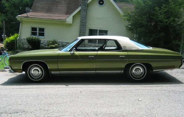 Зеленый, green, шевроле, chevrolet, saloon, sedan, caprice, 1973