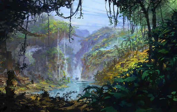 Colors, jungle, water