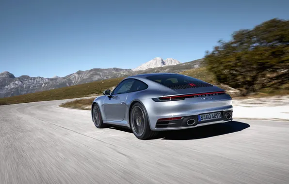 Движение, купе, 911, Porsche, Carrera 4S, 992, 2019