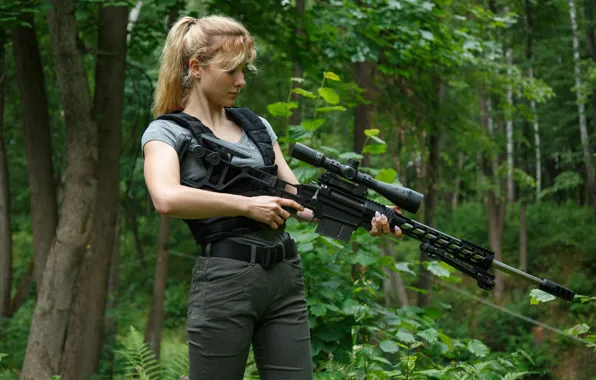 Девушка, Снайперская винтовка Лобаева, ТСВЛ-8 «СТАЛИНГРАД»