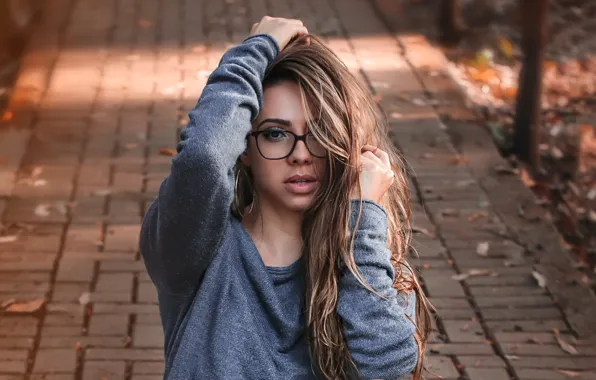 Девушка, фон, обои, женщина, модель, очки, girl, красотка