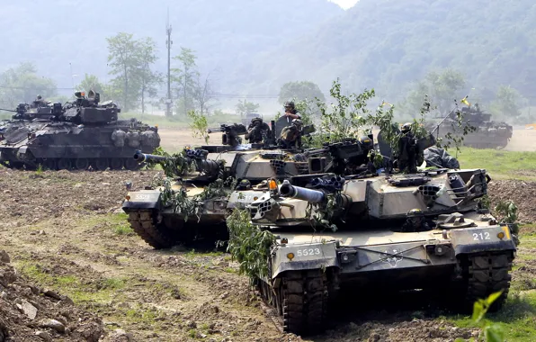 Gun, weapon, South Korea, asian, tank, Bradley, oriental, asiatic
