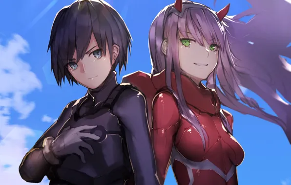 Двое, 002, Darling In The Frankxx, Милый во Франксе, Хиро