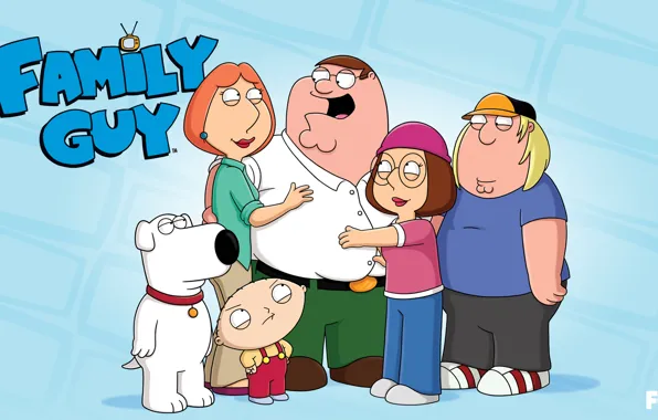 Гриффины, Family Guy, Peter, Chris, Lois, Brian, Meg, Stewie