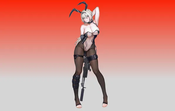 Girl, hot, sexy, Anime, boobs, stretch, stockings, babe
