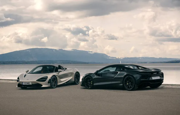 Картинка McLaren, sky, cars, clouds, 720S, McLaren 720S Spider, Artura, McLaren Artura