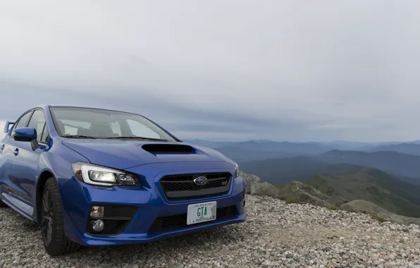 Subaru, blue, wrx, sti