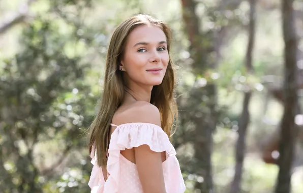 Model, Smile, Outside, Looking Over Shoulder, Karissa Diamond, Summer Dress