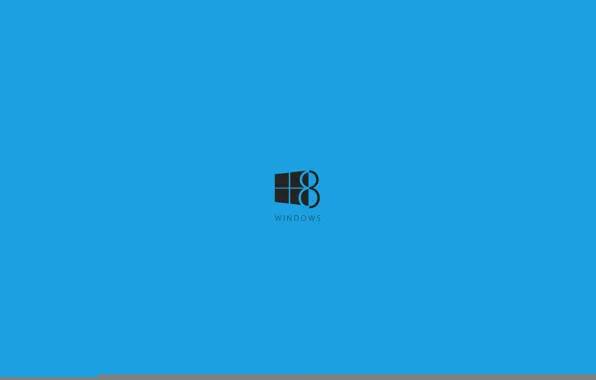 Минимализм, логотип, синий фон, windows 8, восьмерка