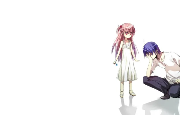 Девушка, аниме, парень, Angel Beats, Yui, Hinata Hideki