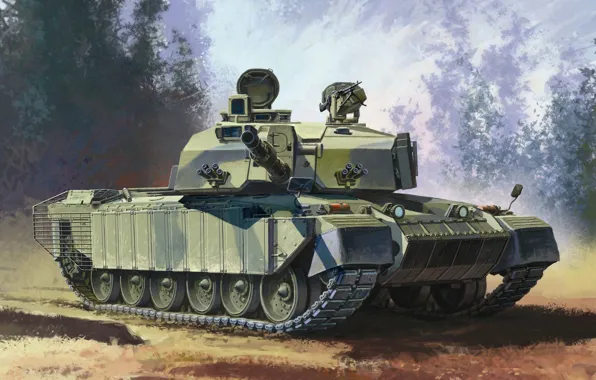Картинка рисунок, арт, танк, боевой, Challenger 2, годы, Челленджер 2, эксплуатации