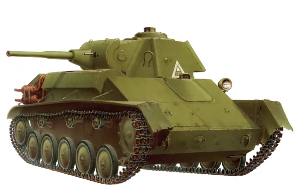 Картинка арт, танк, советский, лёгкий, периода, Второй мировой войны, Т-70М