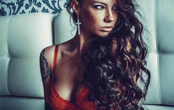 Грудь, девушка, ретро, фото, модель, пленка, эффект, girl