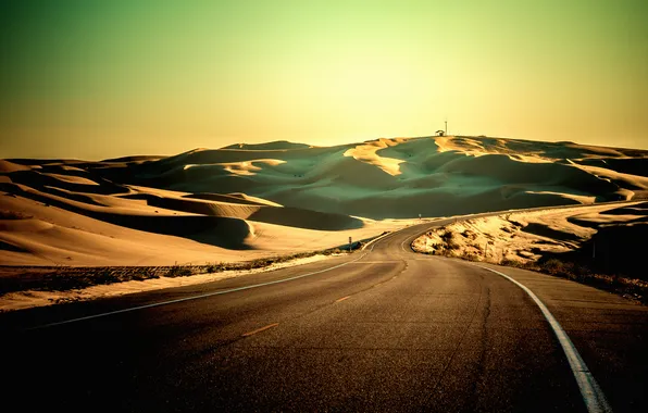 Дорога, пустыня, Природа, Desert, Byway