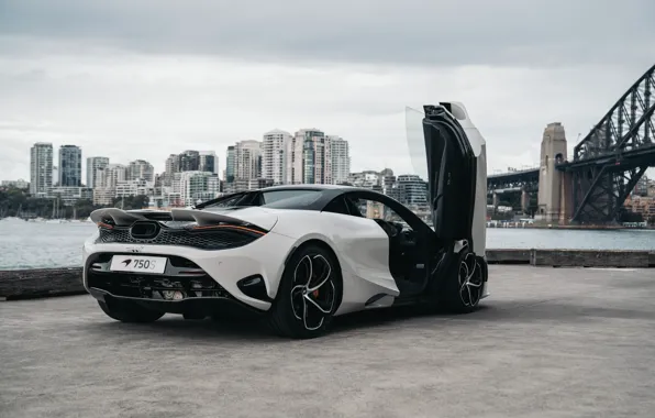 Car, city, McLaren, bridge, 750S, McLaren 750S Spider