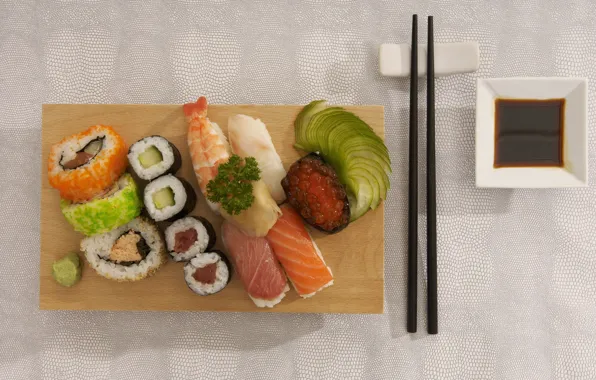 Еда, палочки, пища, вкусно, суши, роллы, морепродукты, японская кухня