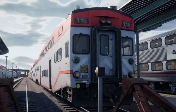 Локомотив, Поезд, USA, США, Россия, Тепловоз, Train Sim World 2020, Caltrain