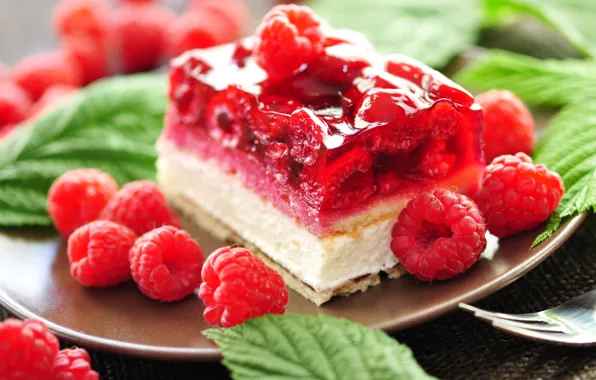 Картинка ягоды, малина, еда, торт, пирожное, крем, десерт, сладкое
