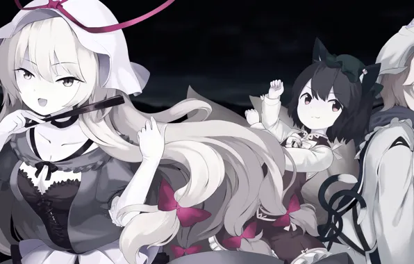 Девушка, веер, Touhou, Тохо, Тоухоу