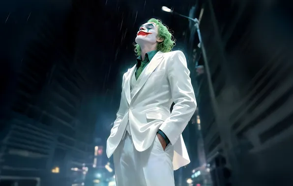 Картинка city, night, Joker, suit, villain, crown of chaos