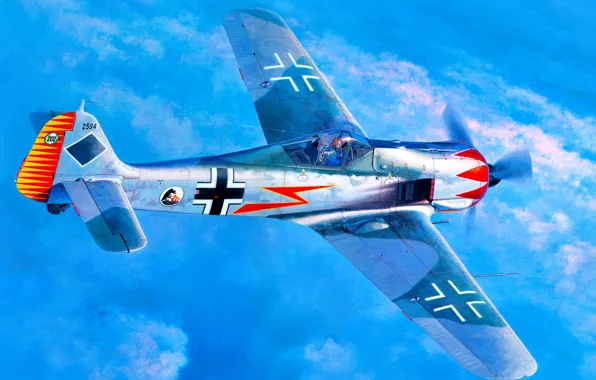 Картинка Fw-190, Focke-Wulf, Fw.190A-5, JGr 50, Major Hermann Graf