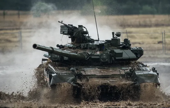 Картинка грязь, танк, бронетехника, Т-90