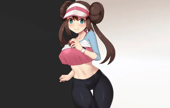 Girl, sexy, long hair, brown hair, anime, beautiful, pretty, Pokemon