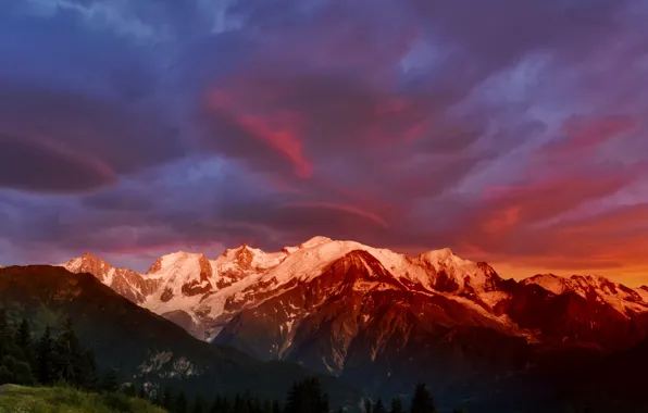 Горы, Альпы, Mont Blanc, Monte Bianco