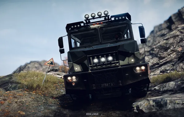 HDR, Lights, Truck, Game, Rocks, UHD, Xbox One X, Photography by Tom