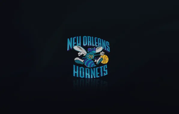 Черный, Синий, Баскетбол, Логотип, NBA, New Orleans, Шершни, Новый Орлеан