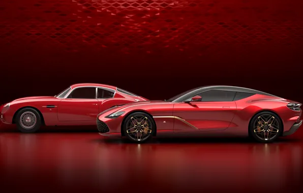 Aston Martin, суперкар, вид сбоку, Zagato, 2019, DBS GT