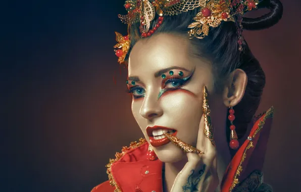 Взгляд, девушка, портрет