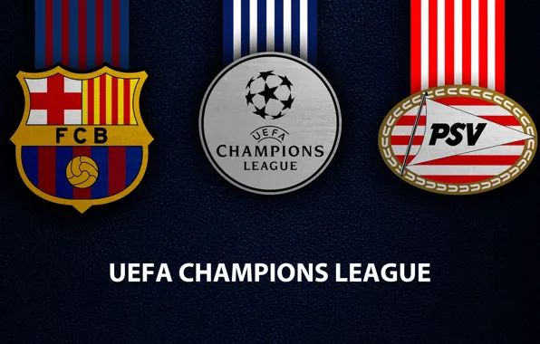 Wallpaper, sport, logo, football, Barcelona, UEFA Champions League, PSV Eindhoven, Barcelona vs PSV Eindhoven