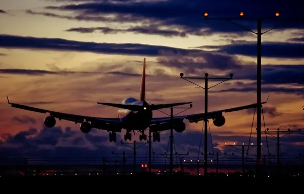 Картинка авиация, самолет, аэропорт, взлет