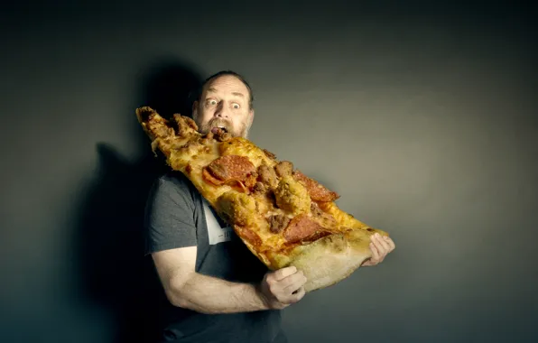 Картинка человек, еда, пица