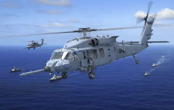 Море, корабли, Pave Hawk, Многоцелевой вертолёт, Sikorsky HH-60
