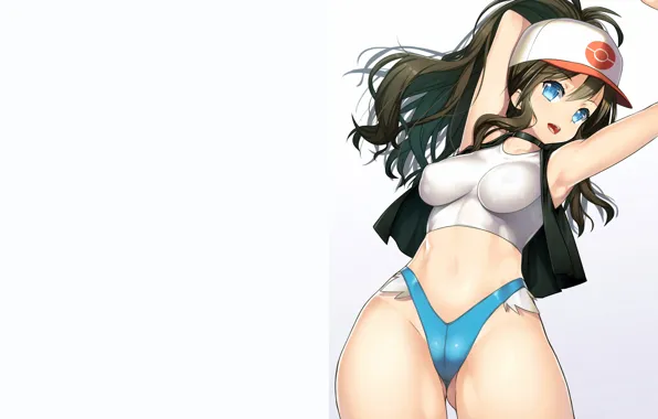 Girl, sexy, long hair, boobs, anime, beautiful, pretty, brunette
