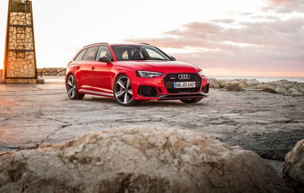 Audi, побережье, 2018, универсал, RS4, Avant