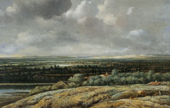 Картинка картина, Панорамный Пейзаж, Конинк Филипс