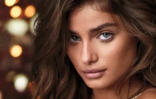 Картинка green eyes, model, beauty, bokeh, look, Taylor Marie Hill, Taylor Hill