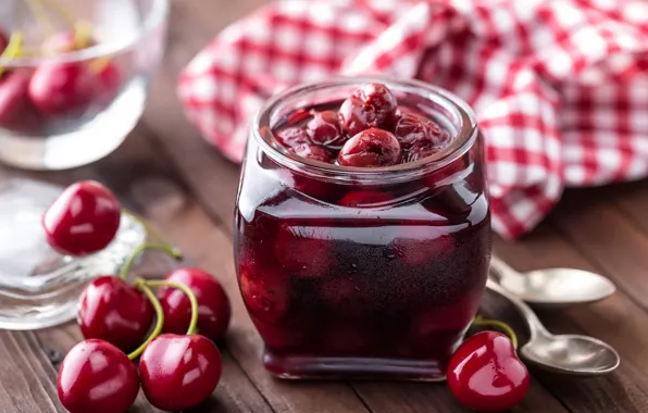 Обои ягоды, банка, варенье на телефон и рабочий стол, раздел еда ...