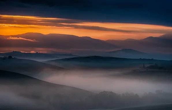 Пейзаж, природа, Near San Quirico - Tuscany