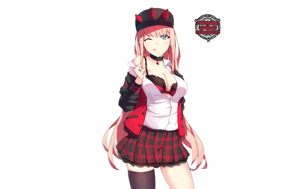 Девушка, стиль, 002, Darling In The Frankxx, Милый во Франксе, Zero Two