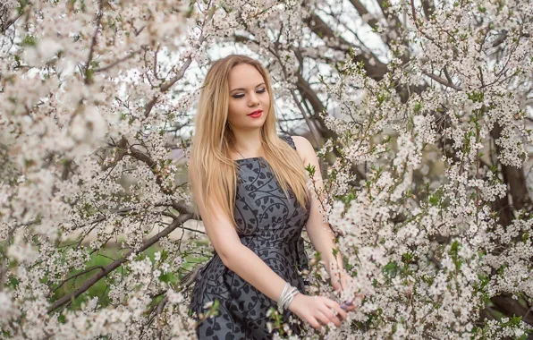 Картинка dress, blonde, pose, Георгий Дьяков