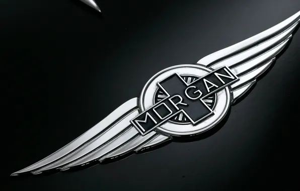 Картинка logo, black, wings, Silver, Morgan aero supersports