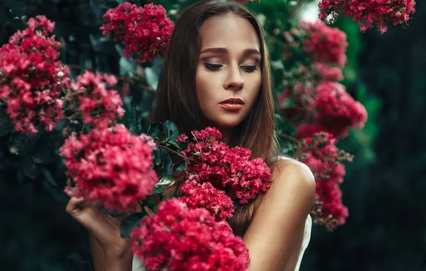 Девушка, цветы, модель, Кирилл Аверьянов