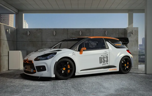 Графика, арт, citroen, custom, racing, ds3, dangeruss