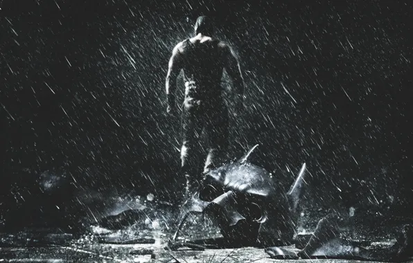 Картинка Action, The Dark Knight, Darkness, Batman, Legendary Pictures, the, Water, with